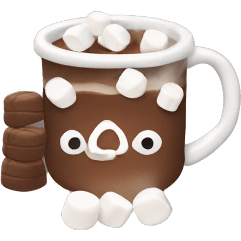 hot cocoa with marshmallows emoji