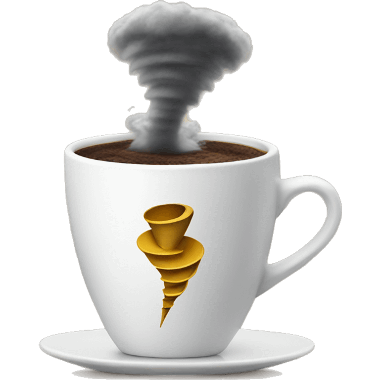 Tornado in a coffee cup  emoji