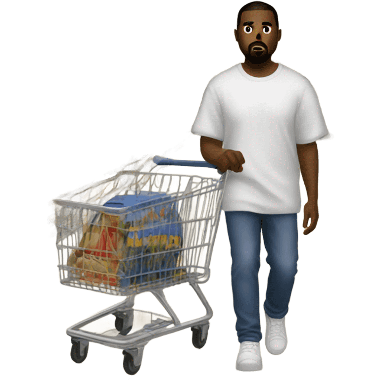 Kanye shopping at Aldi's emoji