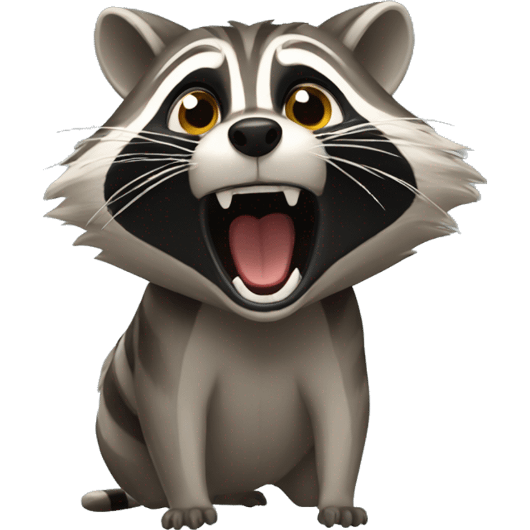 raccoon-screaming emoji