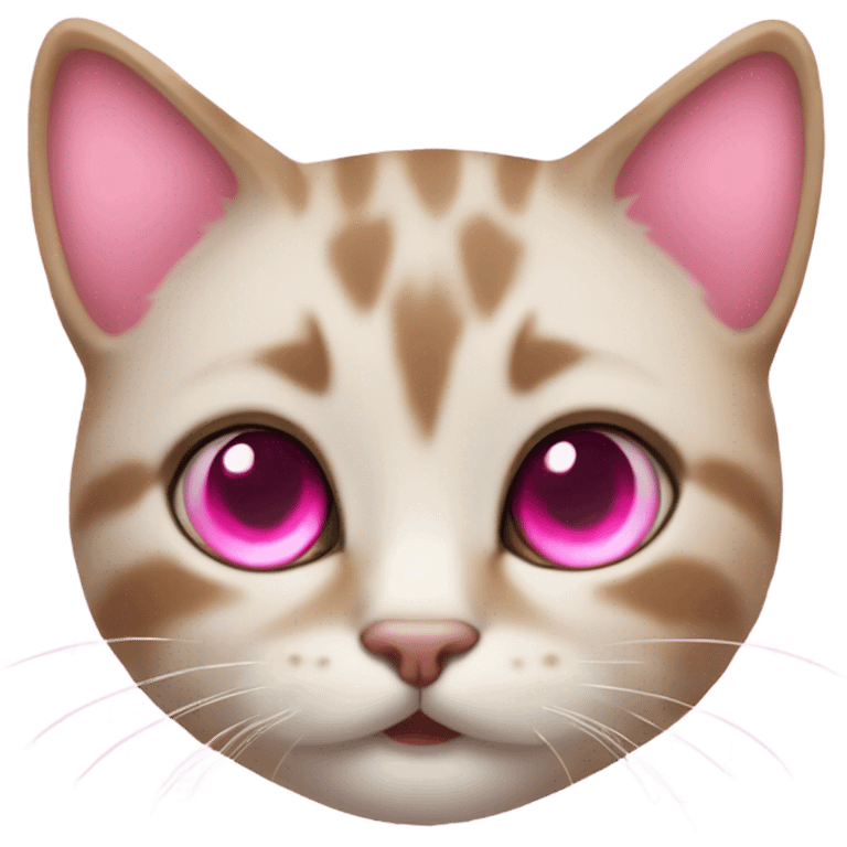 Kitten with pink hearts for eyes  emoji