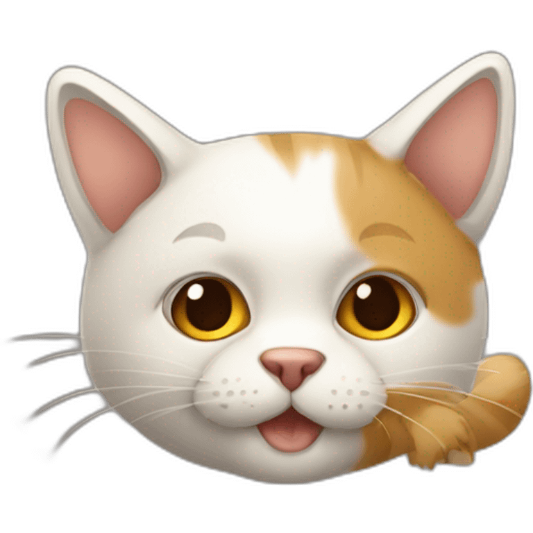 gato com ursinho banco emoji