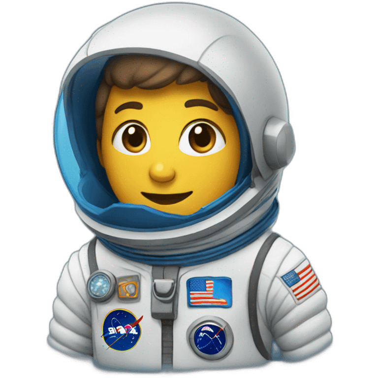 Space explorer with blue spacesuit emoji