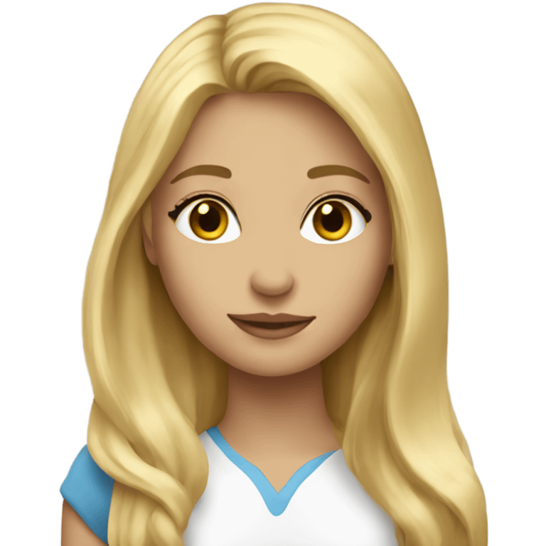 Beautiful long blonde haired girl  emoji