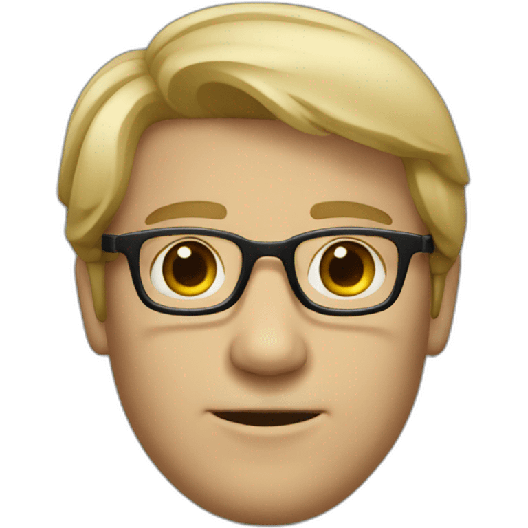 dark blond european men with glasses emoji