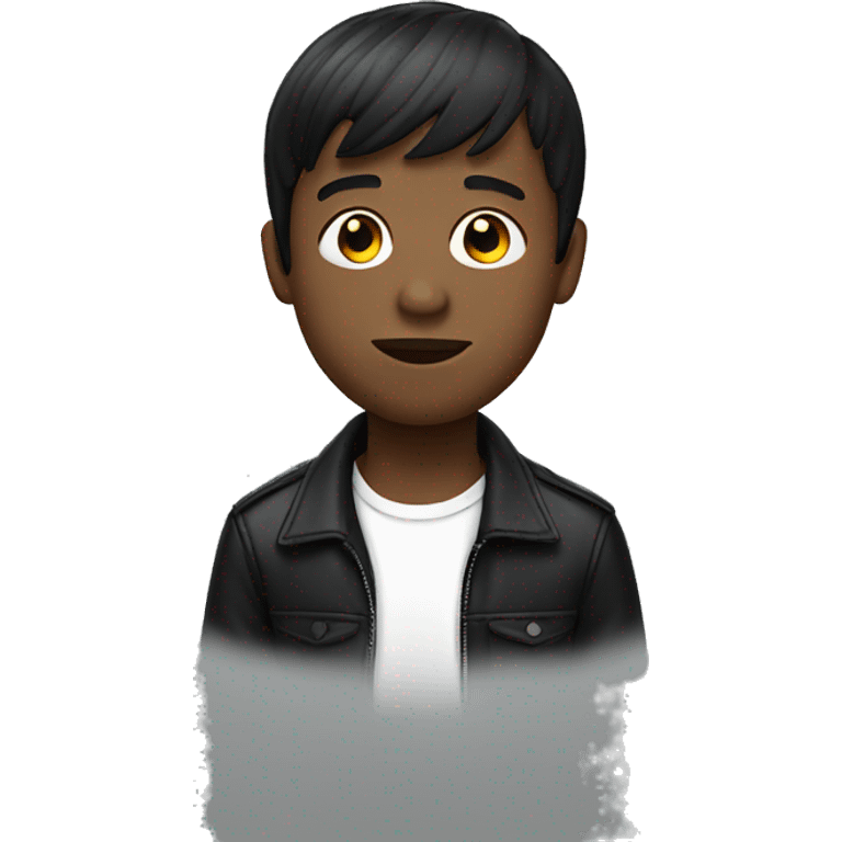 boy with a fringe and black short hair music producer emoji