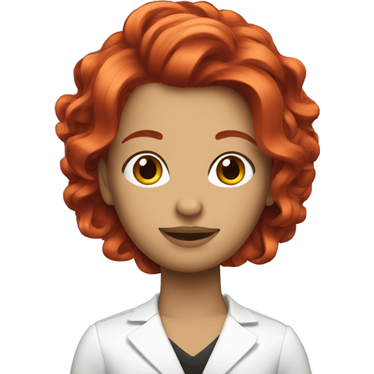 Red hair hairstylist emoji