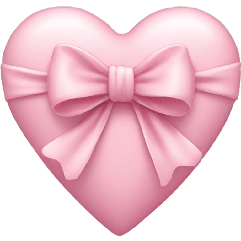 a light pink heart with bow wrapped around it emoji