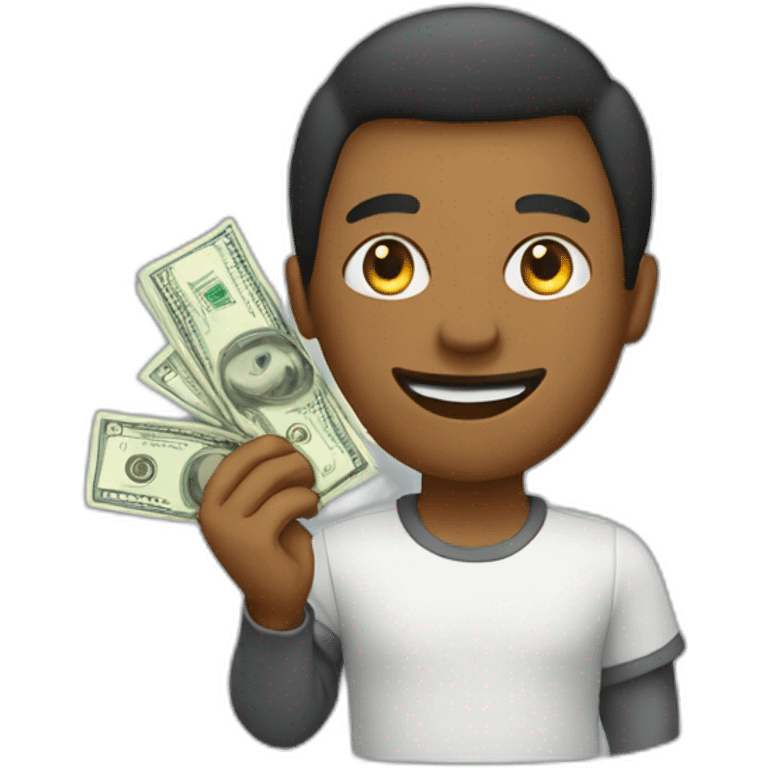 freelancer with money emoji