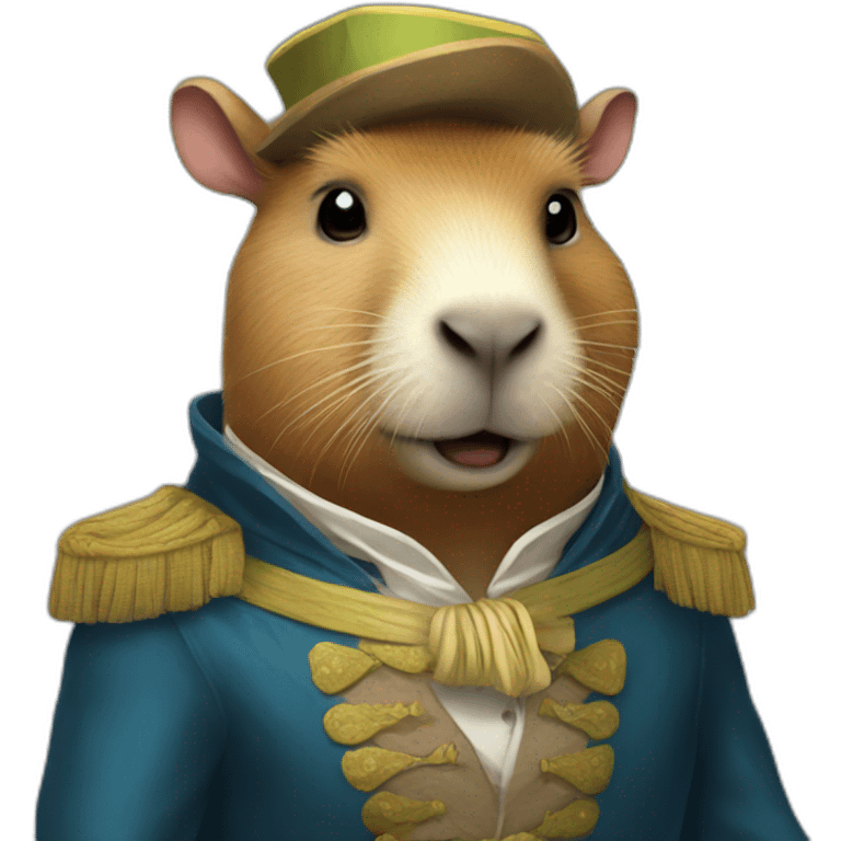 Capybara in deal costume emoji