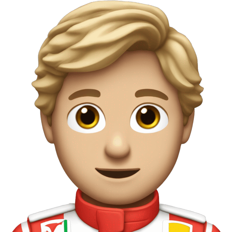 Formula 1 Scuderia Ferrari racer with blue ayes and brown hair emoji