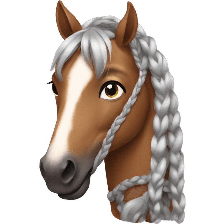 horse with plaits emoji