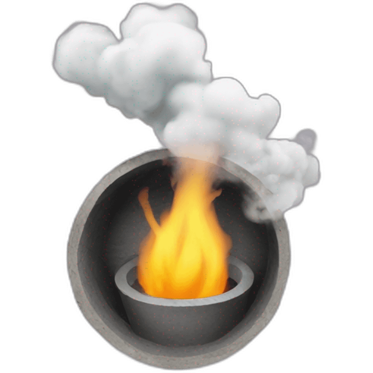 burst of smoke coming out of a hole emoji