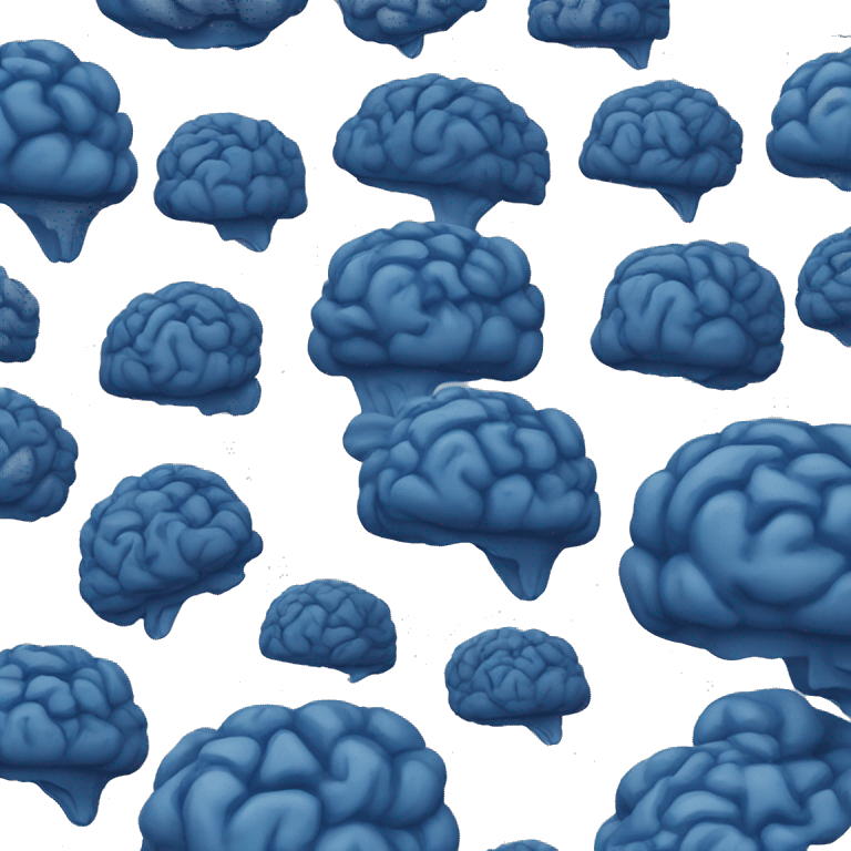 dark blue brain with liquid emoji