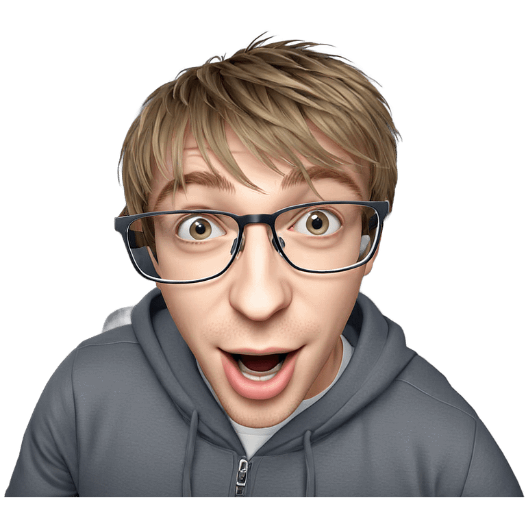 boy with glasses looking straight emoji