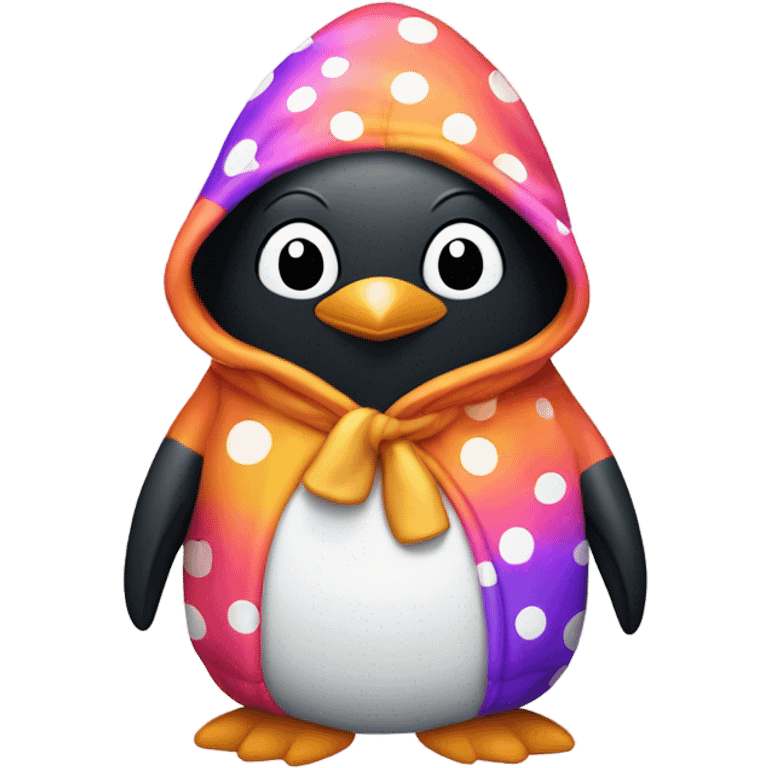 Penguin with hoodie emoji