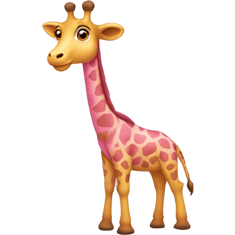 Une girafe de couleur rose emoji