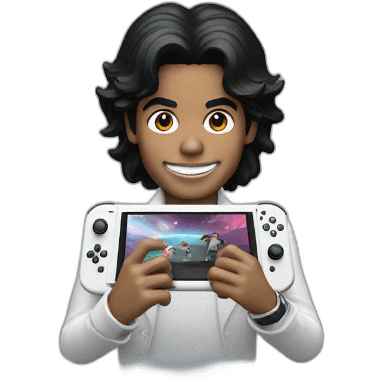 Michael jackson playing nintendo switch emoji