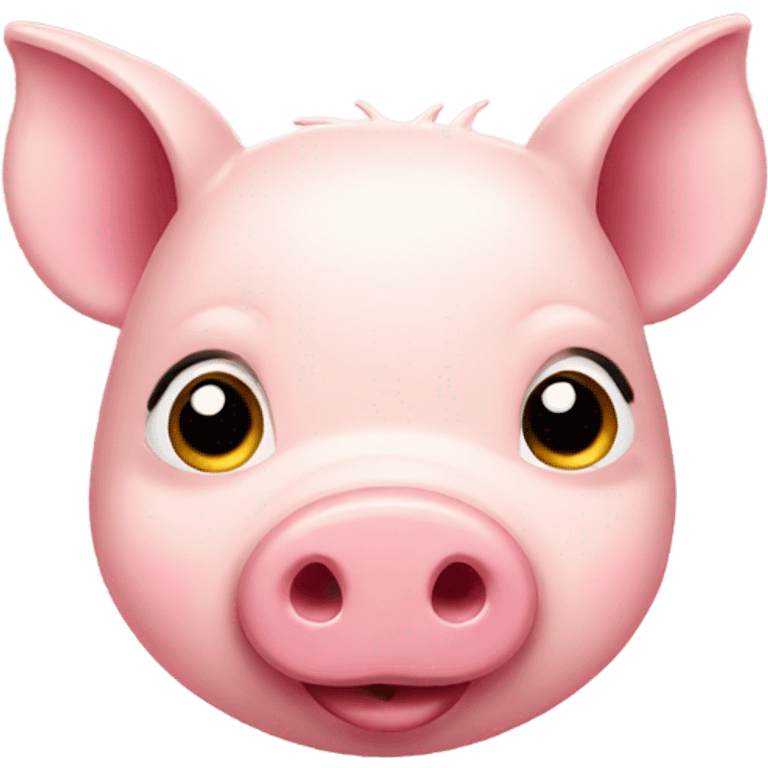 pink pig small and funny emoji