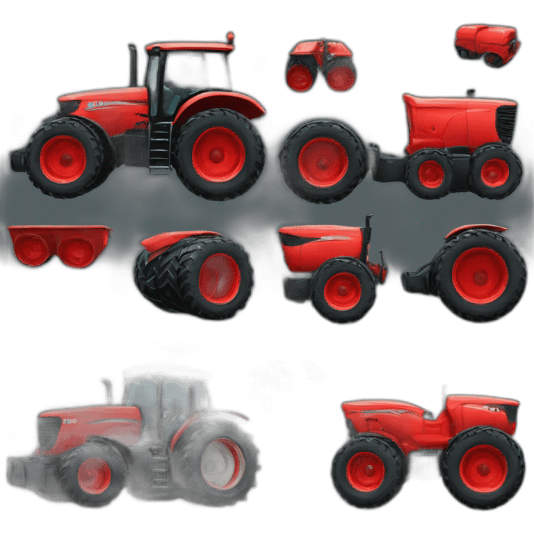 tracteur rouge emoji