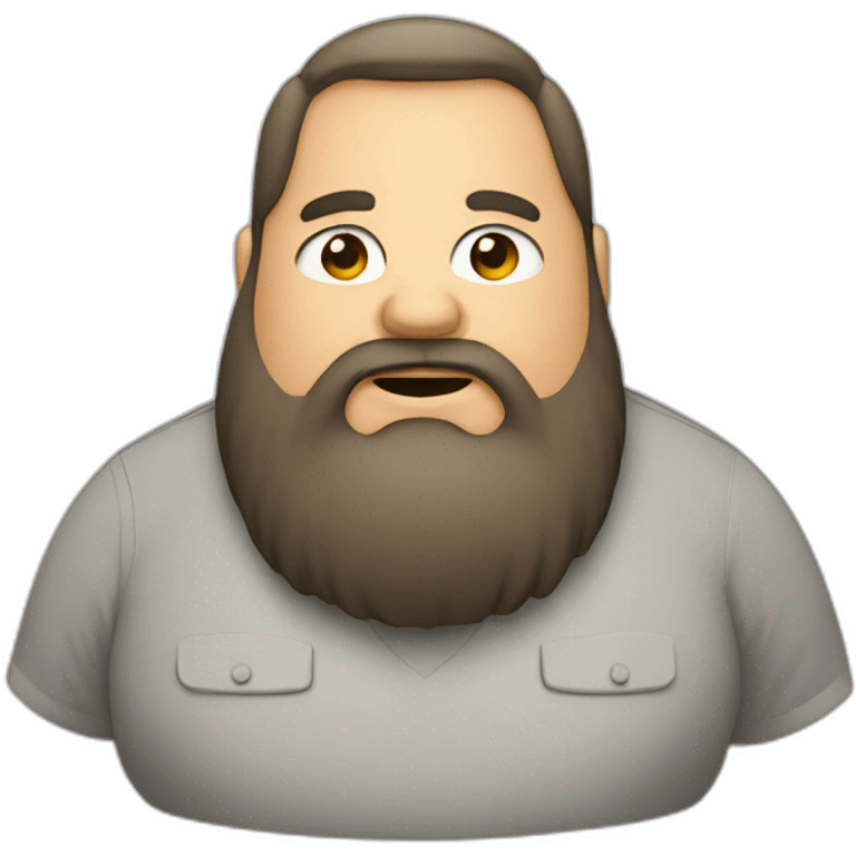 A fat man with a beard emoji