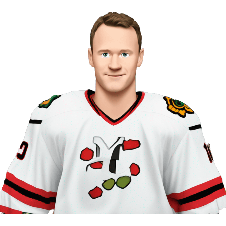 Jonathan Toews in front of the Eiffel Tower  emoji