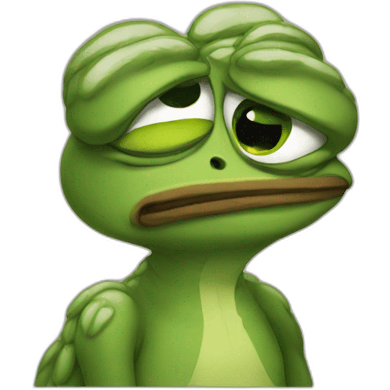 Sad pepe emoji