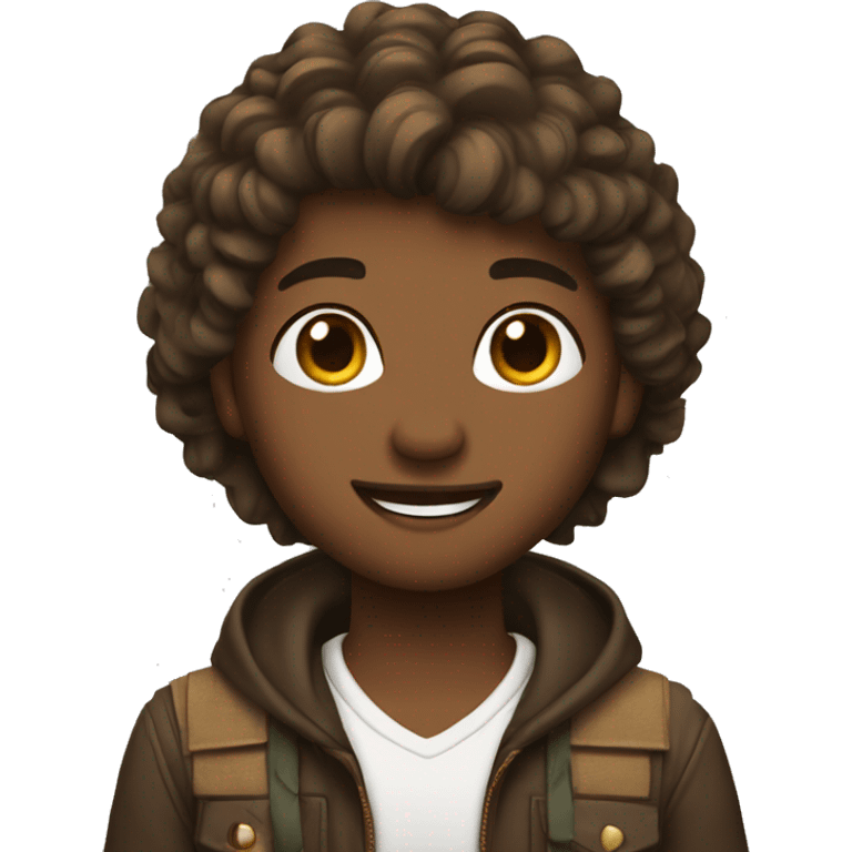 hunter brown hair emoji