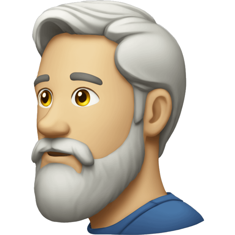 bearded white man side profile emoji