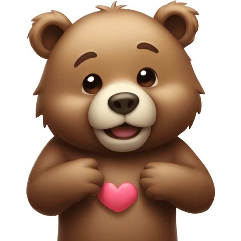 Cute bear blowing kiss  emoji