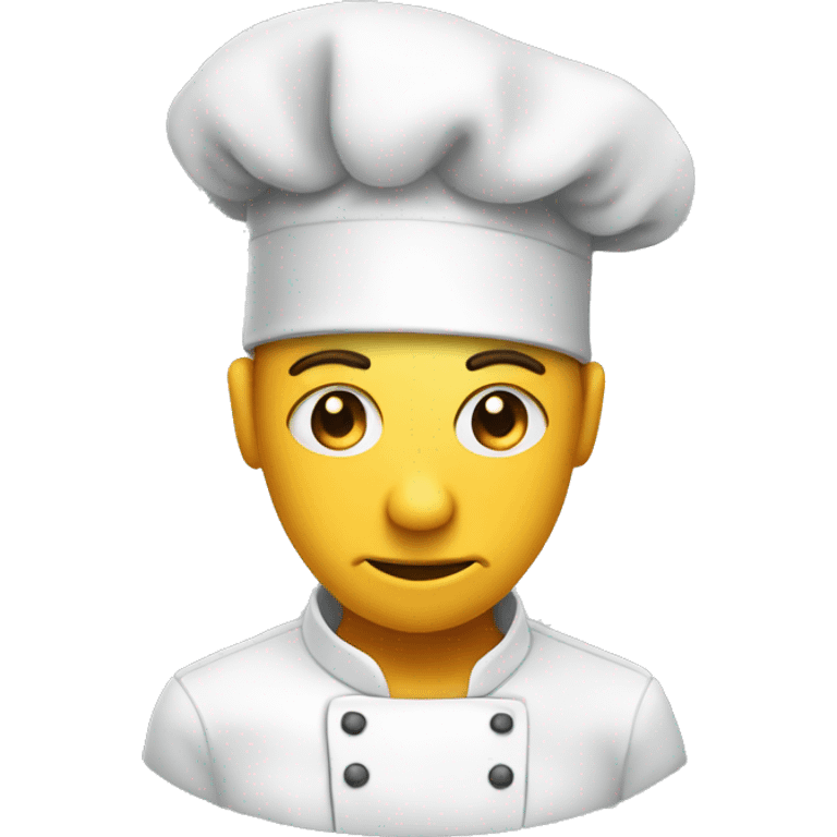 EXPRESSIONLESS emoji with chef hat emoji