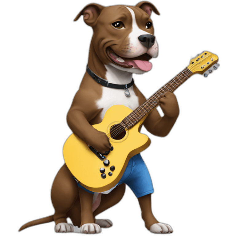 pitbull playing guitar emoji