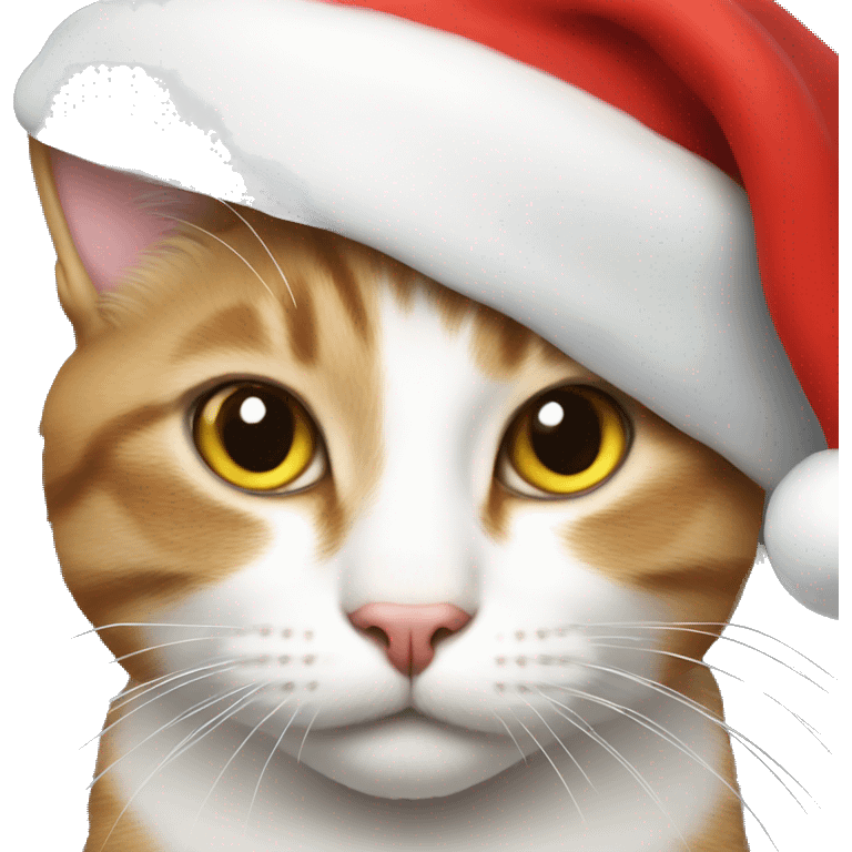 Cat with a santa hat  emoji