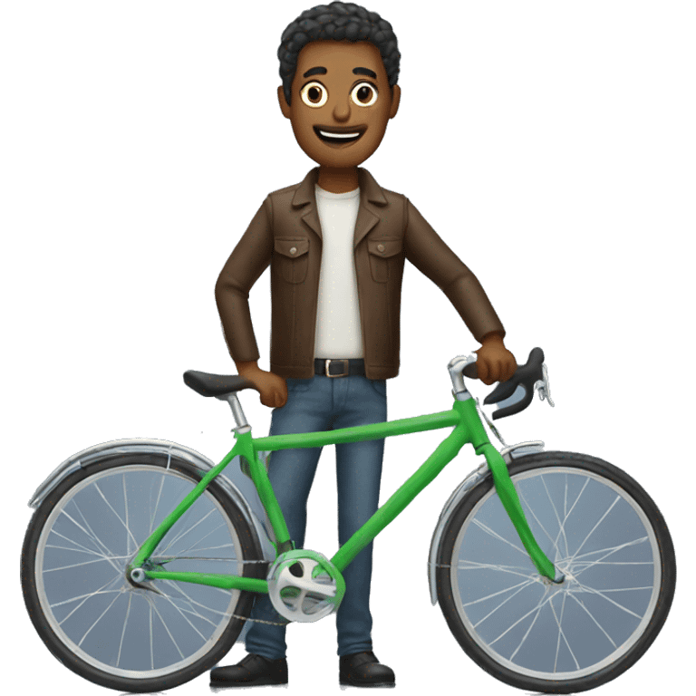 Man with bike emoji