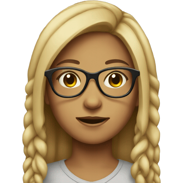 girl wearing glasses  emoji