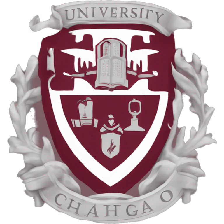 university of chicago logo. Include the phenoix. Should look like crest. emoji