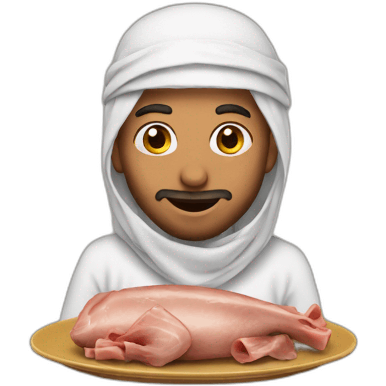 An Arab who eats pork emoji