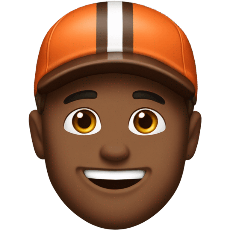 White guy Cleveland browns fan  emoji