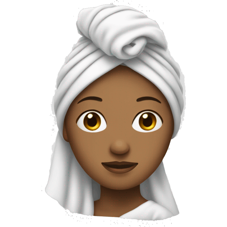 woman with towel on her head emoji