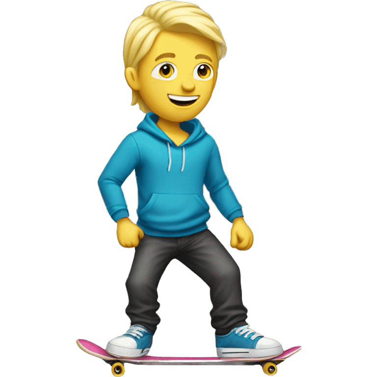 Blonde sk8er guy emoji