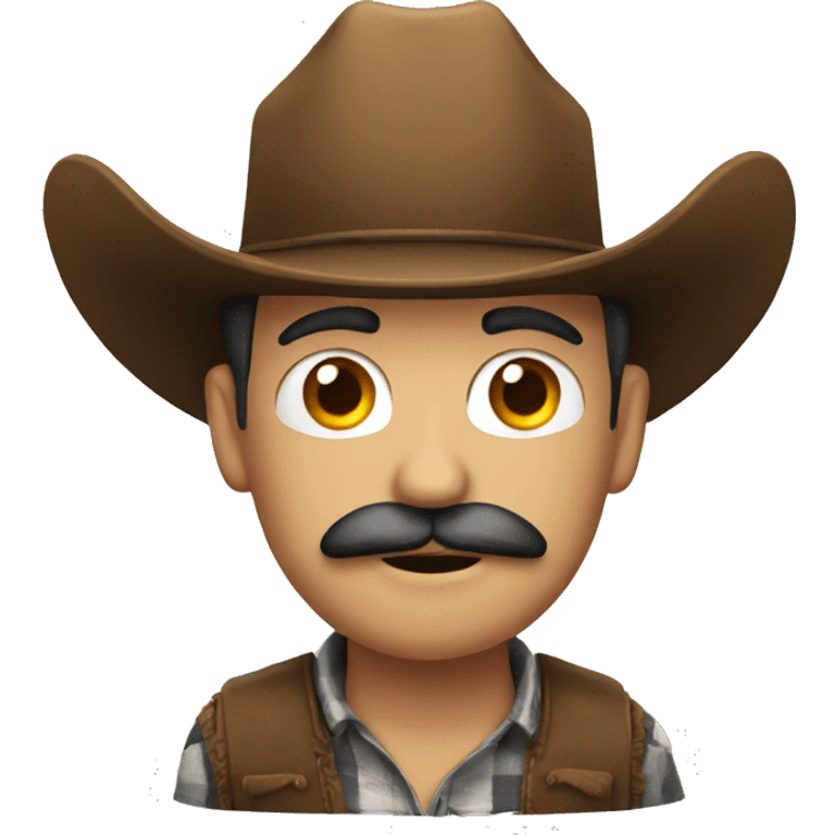 man with cowboy hat and moustache emoji