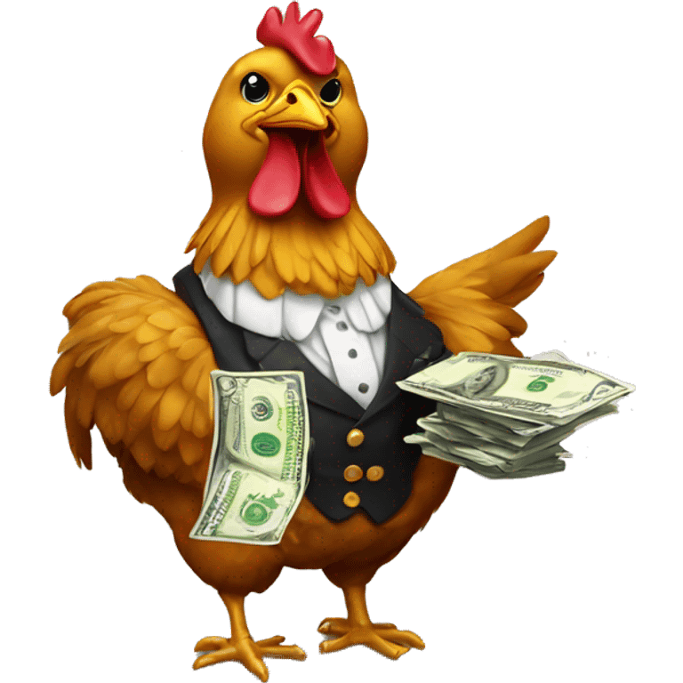 rich chicken cash emoji