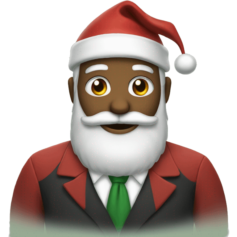 Santa wearing a suit  emoji