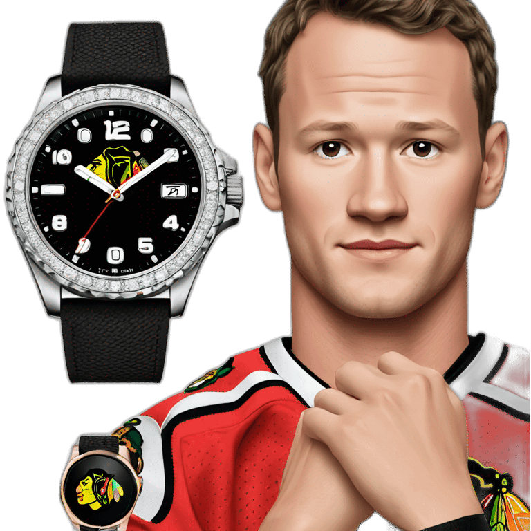 Jonathan Toews as a luxury wristwatch emoji