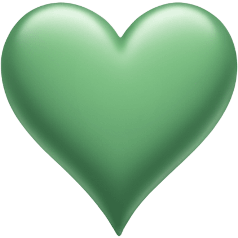 Sage green heart emoji