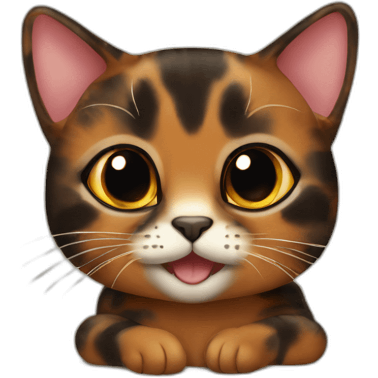 cute tortoiseshell cat emoji