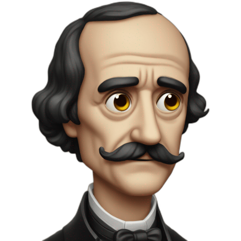 Edgar Alan Poe enojado emoji