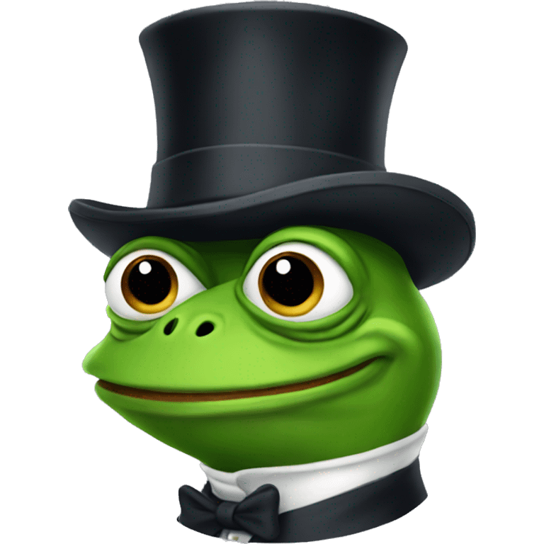 pepe wearing tophat emoji