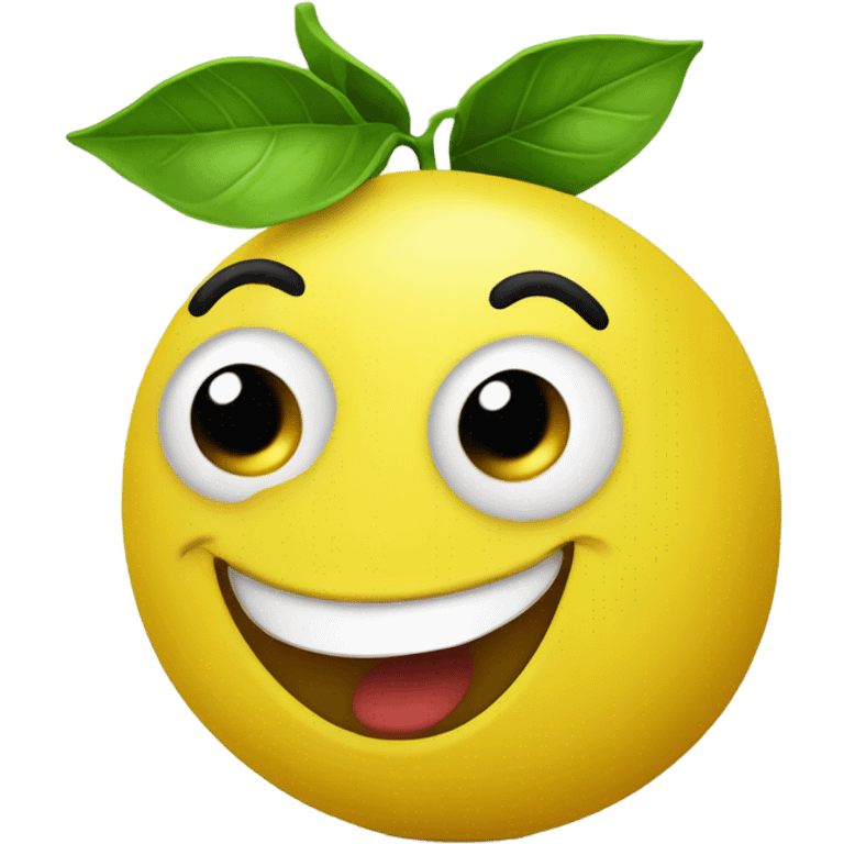 Happy lemon emoji