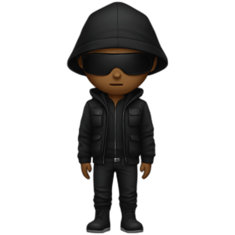 Robber black dark outfit  emoji